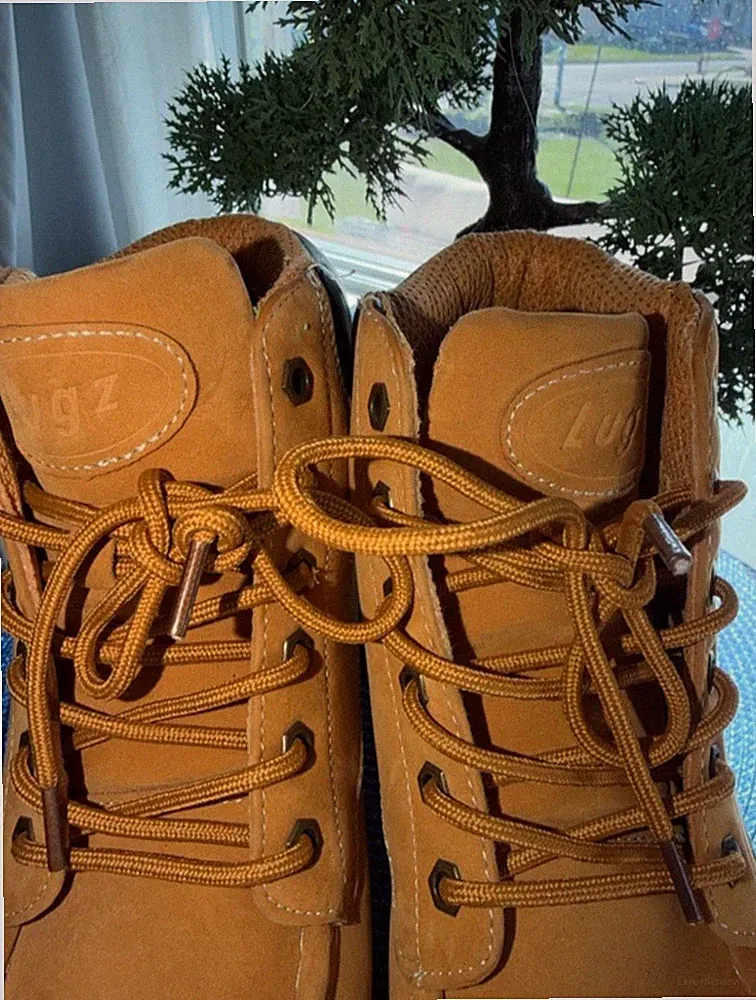 Lugz Wheat Suede Lace-Up Work Boots