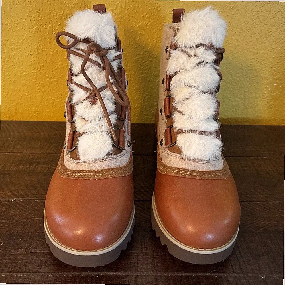 NEW Jambu Turin Winter Boots J2TRN34 Waterproof Leather Whiskey Brown Size 8M